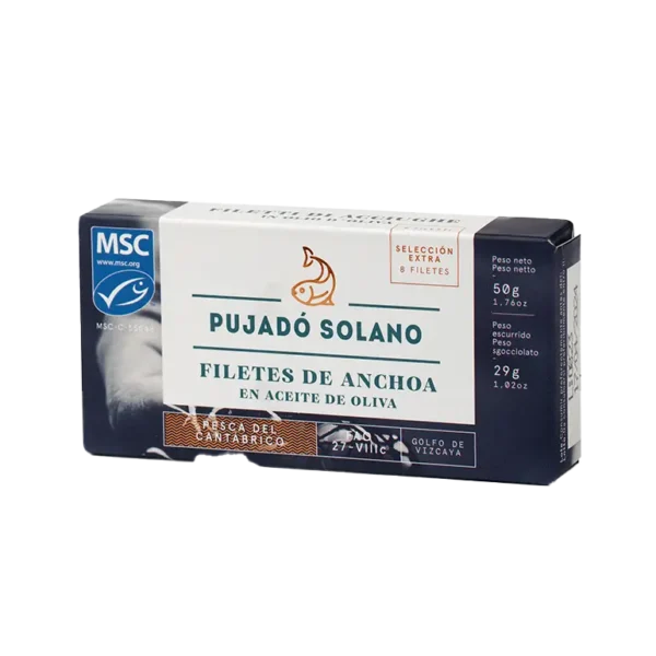 Envase 8 Filetes Especiales de Anchoa del Cantábrico de Costera en Aceite de Oliva Lata 50 g