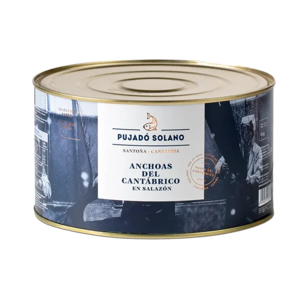 Cantabrian anchovies from coastal salted extra selection can 5 kg