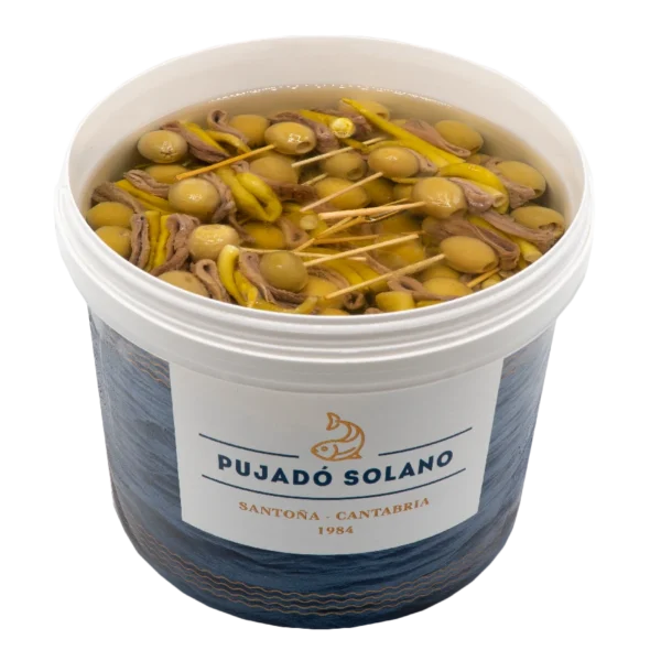 Bucket of Santoña Anchovy Gildas (100 Pieces)