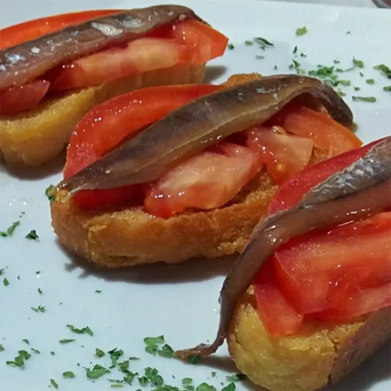 Pincho Tomate Anchoa Santona Gourmet Pujadó Solano